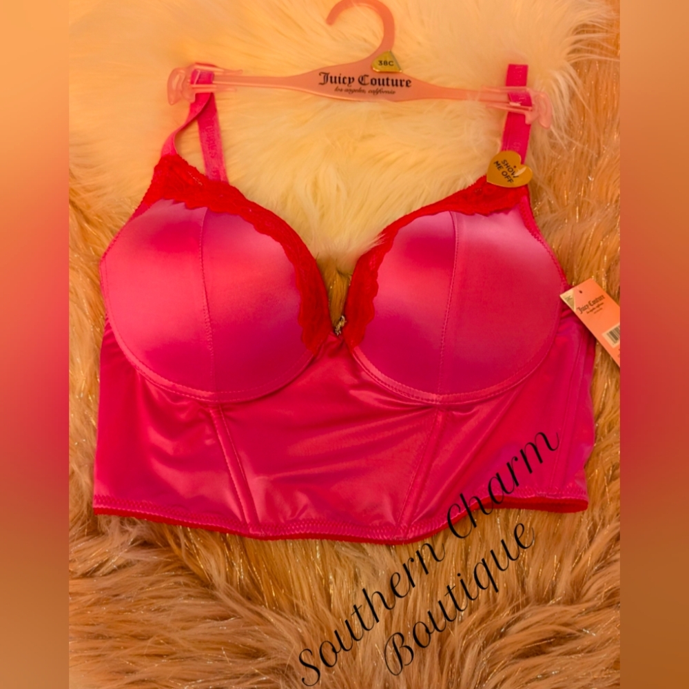 Juicy Couture Pink and Red Bra